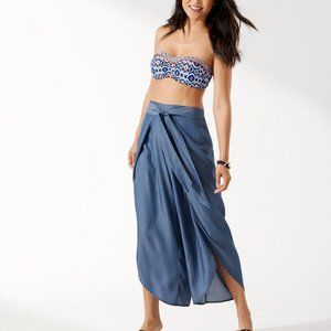 Tommy Bahama Chambray Wrap-Front Beach Pants